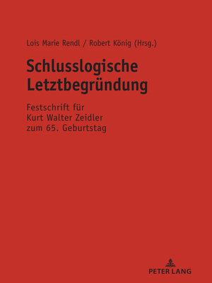 cover image of Schlusslogische Letztbegruendung